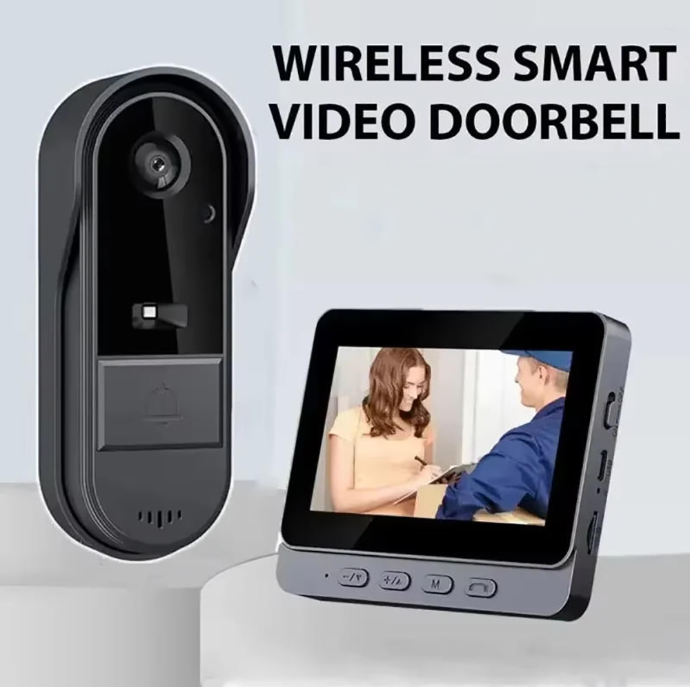 Smart Home Video Doorbell Installation - Sistem Kamera Pintu Pintar 2.4G Tanpa