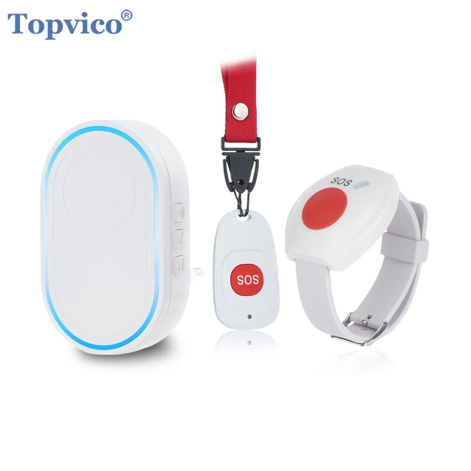 Smart Home Security System - Topvico Wireless Caregiver Pager Tombol Panggilan