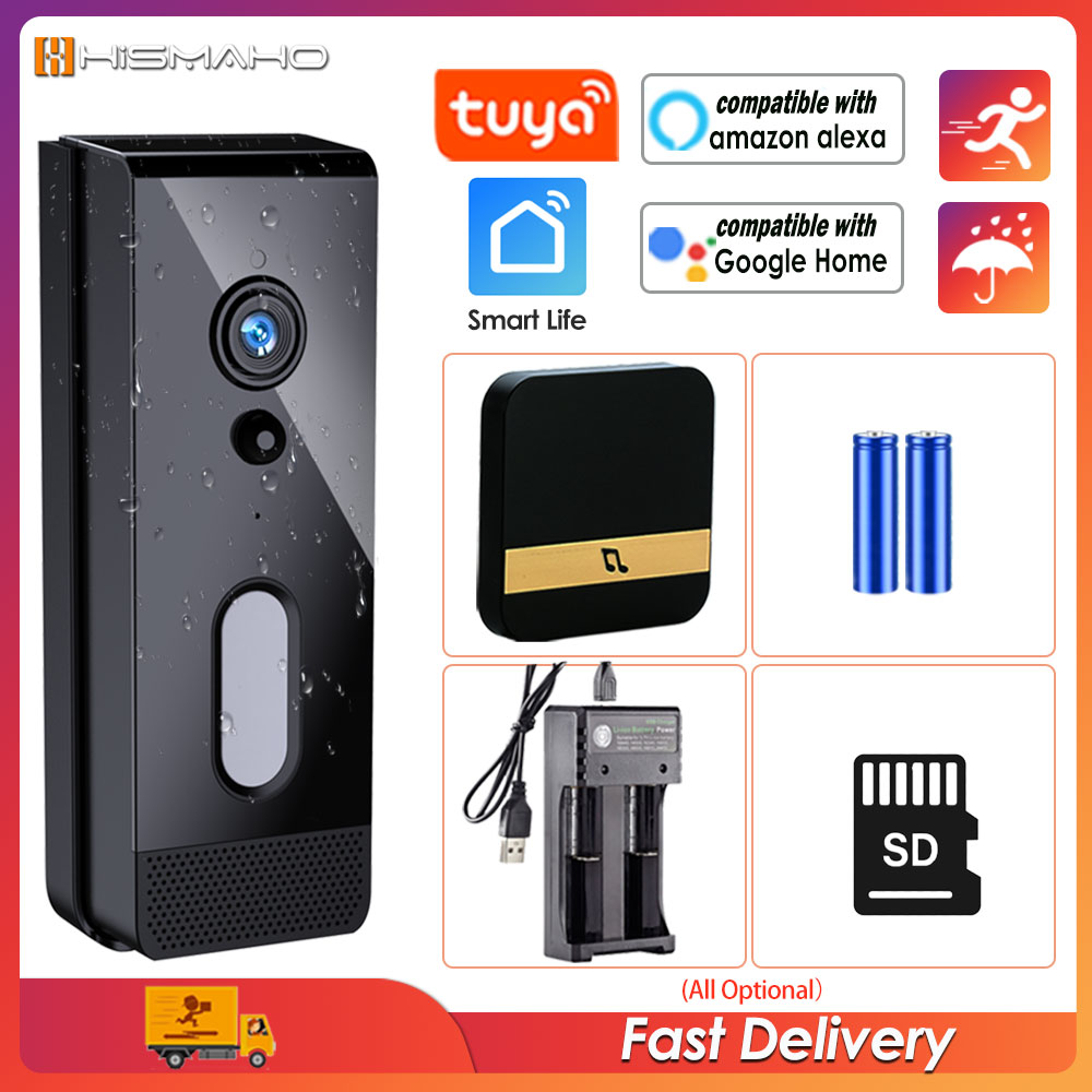 Smart Home Battery Camera - Tuya bel pintu WiFi, kamera luar