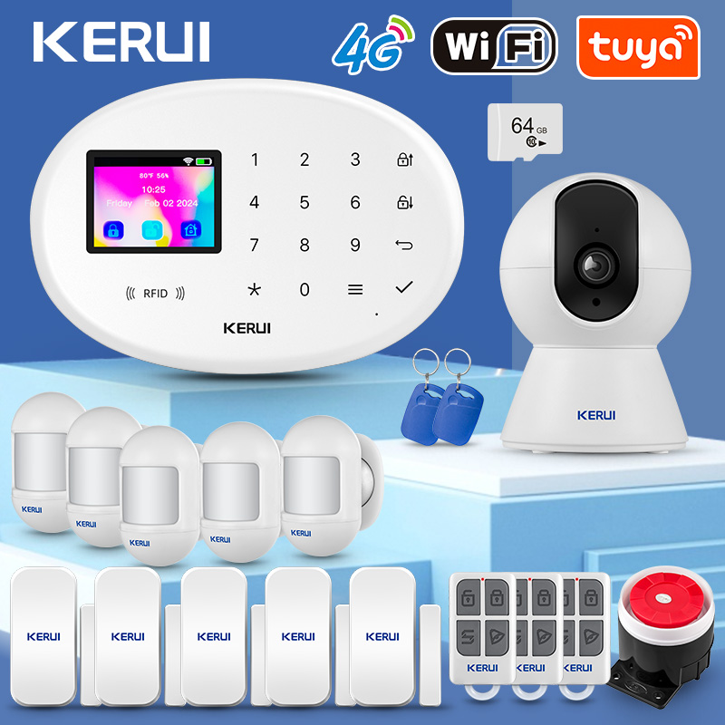 Smart Home Package - Sistem Alarm Rumah Pintar KERUI W204