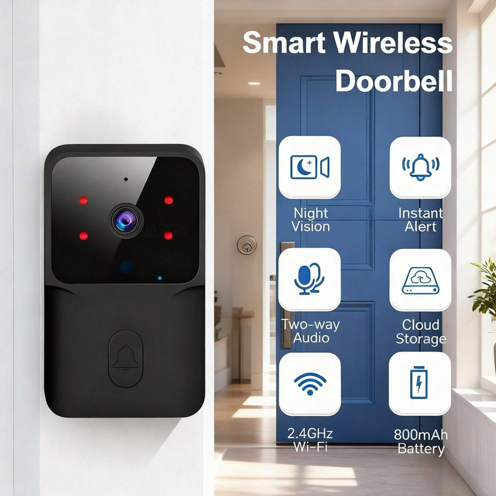 Smart Home Video Doorbell Installation - Bel pintu nirkabel WiFi pintar, interkom