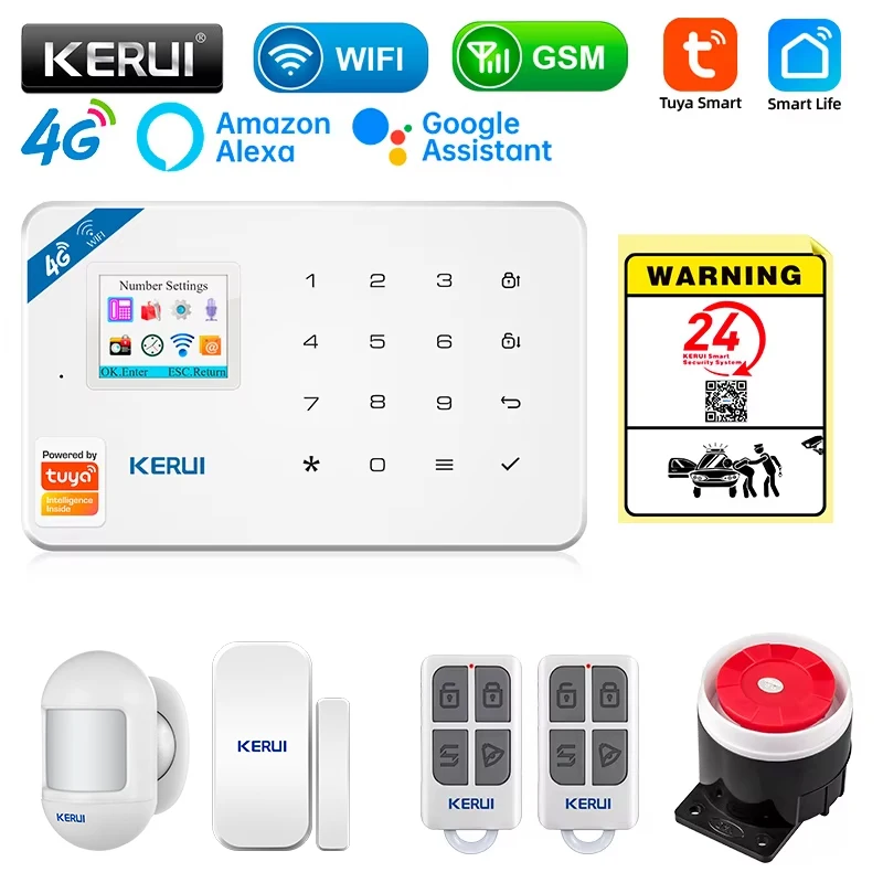Smart Home Package - KERUI Kit sistem Alarm keamanan W184