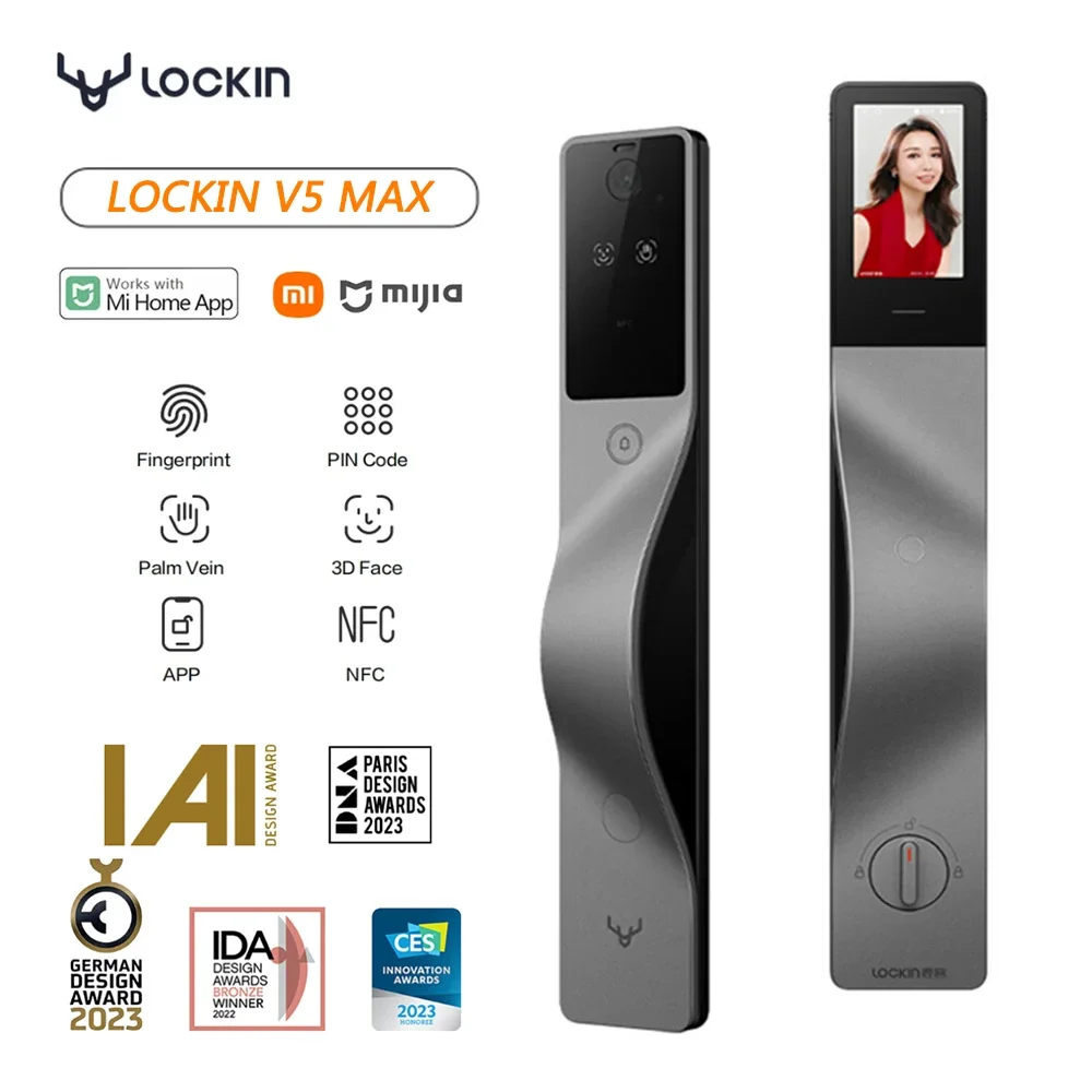Smart Home Battery Camera - Kunci Pintar Lockin V5 Max dengan