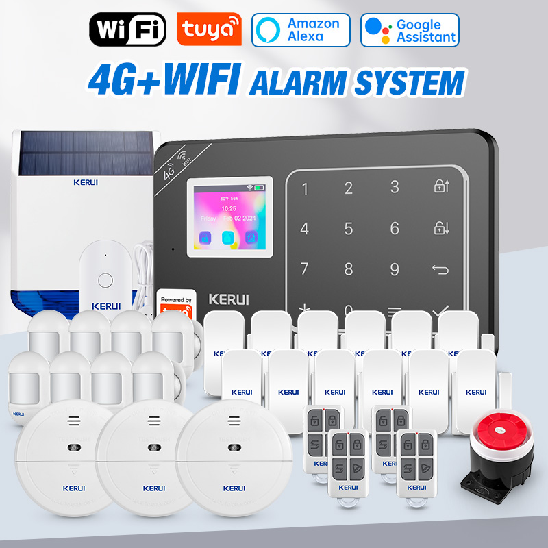 Smart Home Package - KERUI GSM 4G WiFi Alarm Sistem