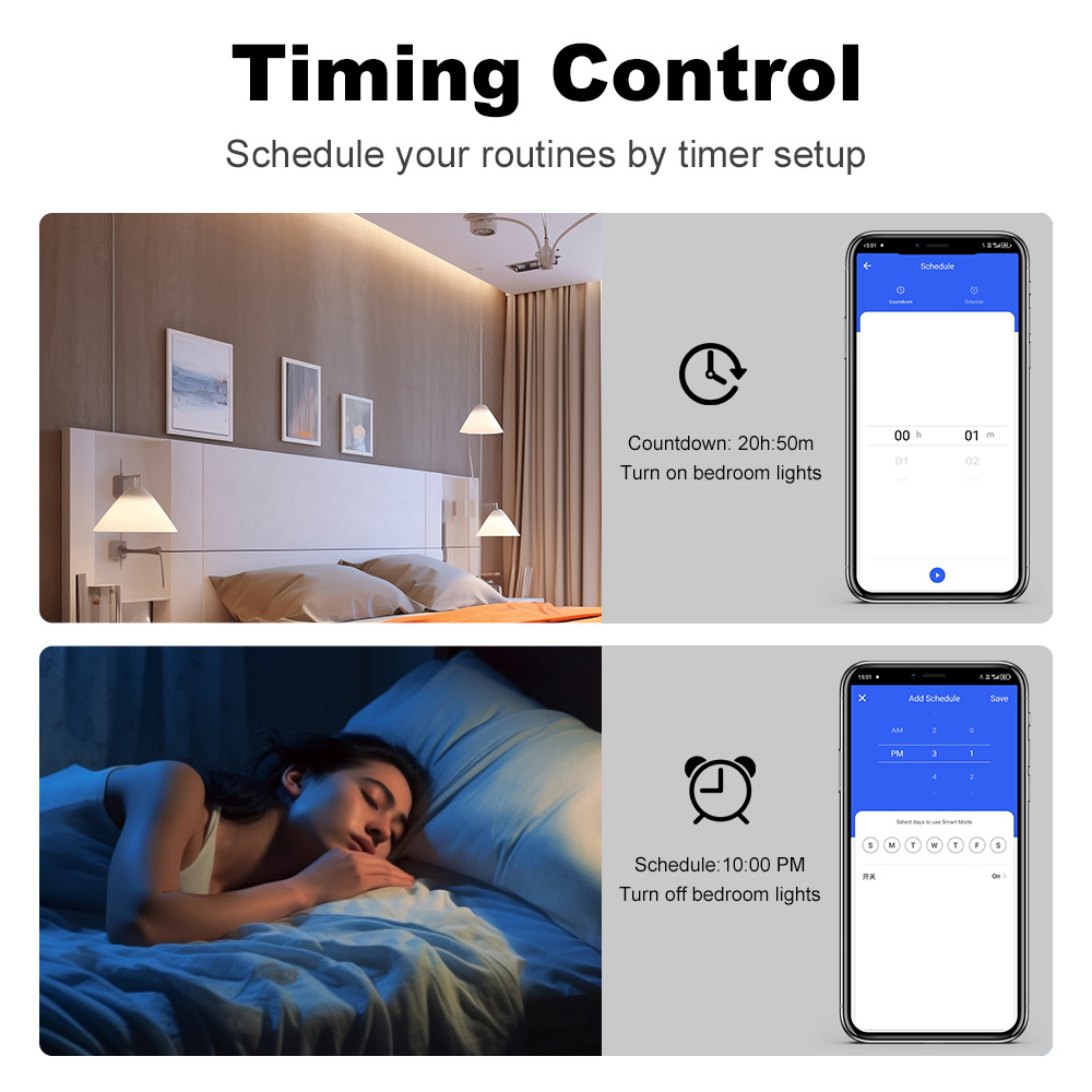 Sakelar Zigbee Pintar Manhot T - Smart Home Lighting ulasan dan harga