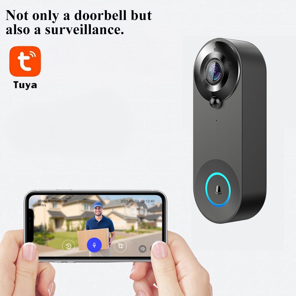 Tuya 1080P Bel Pintu WIFI Nirk - Smart Home Battery Camera ulasan dan harga