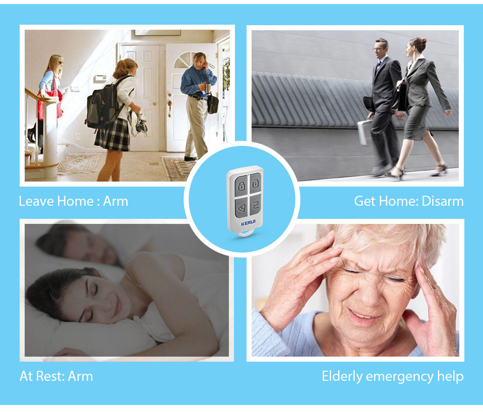 KERUI Gantungan Kunci 4 Tombol - Smart Home Security System ulasan dan harga