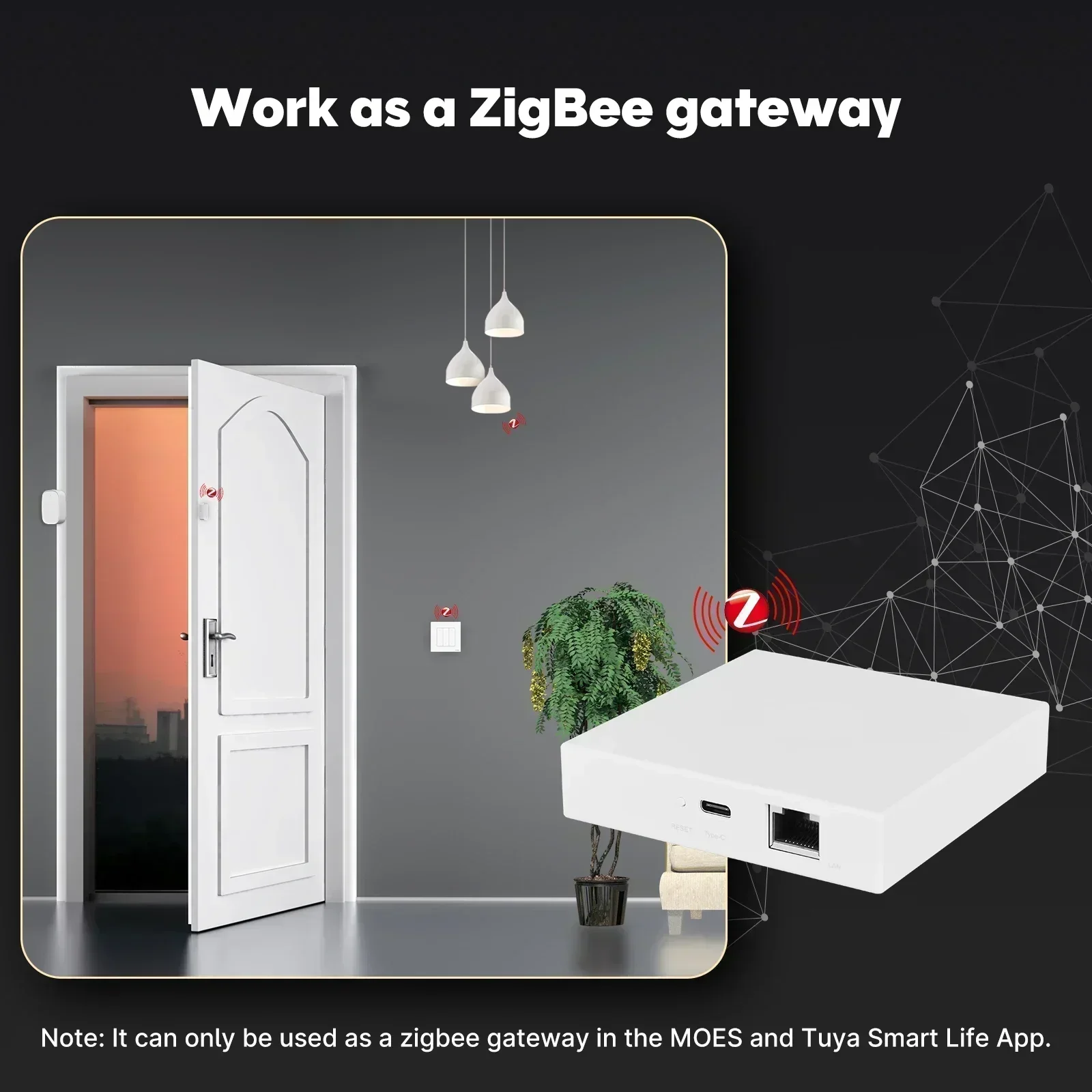 MOES Tuya Zigbee Matter Thread - Smart Home Hub Ikea ulasan dan harga