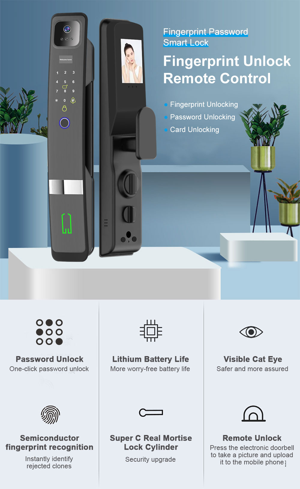 Kunci Pintu Pintar Tuya Wifi S - Video Doorbell ulasan dan harga