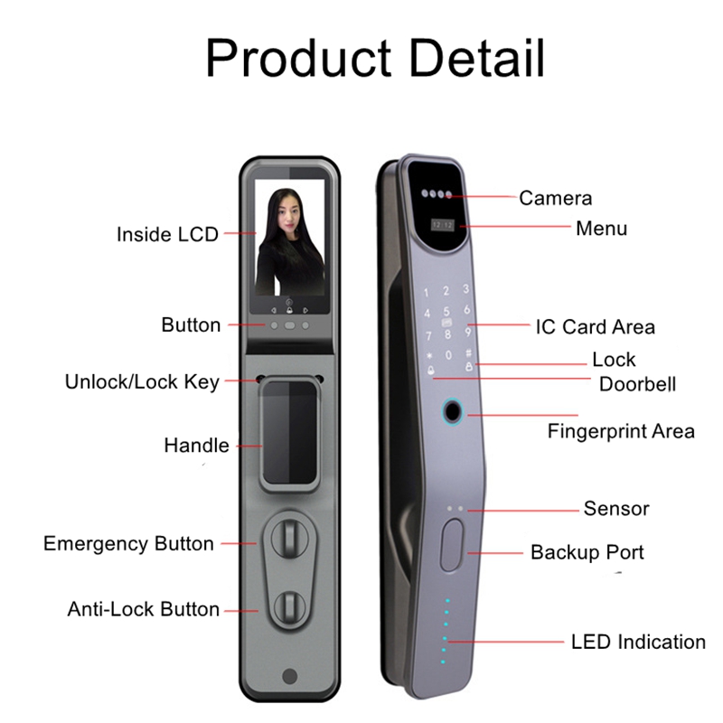 Tuya kunci pintu pintar sidik  - Smart Home Battery Camera ulasan dan harga