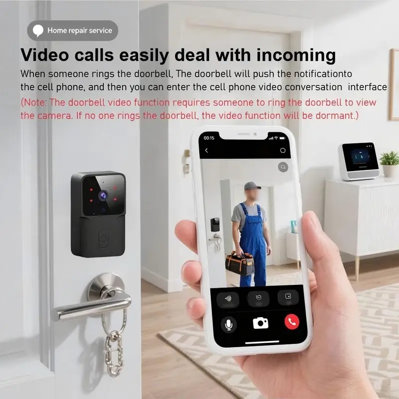 Bel pintu nirkabel WiFi pintar - Smart Home Video Doorbell Installation ulasan dan harga
