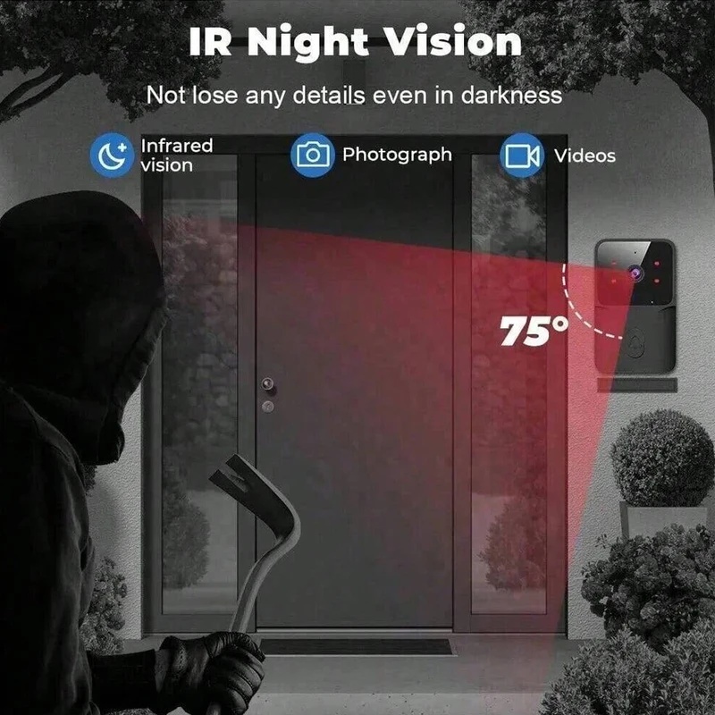 Bel pintu nirkabel WiFi pintar - Smart Home Video Doorbell Installation ulasan dan harga