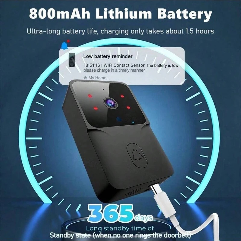 Bel pintu nirkabel WiFi pintar - Smart Home Video Doorbell Installation ulasan dan harga