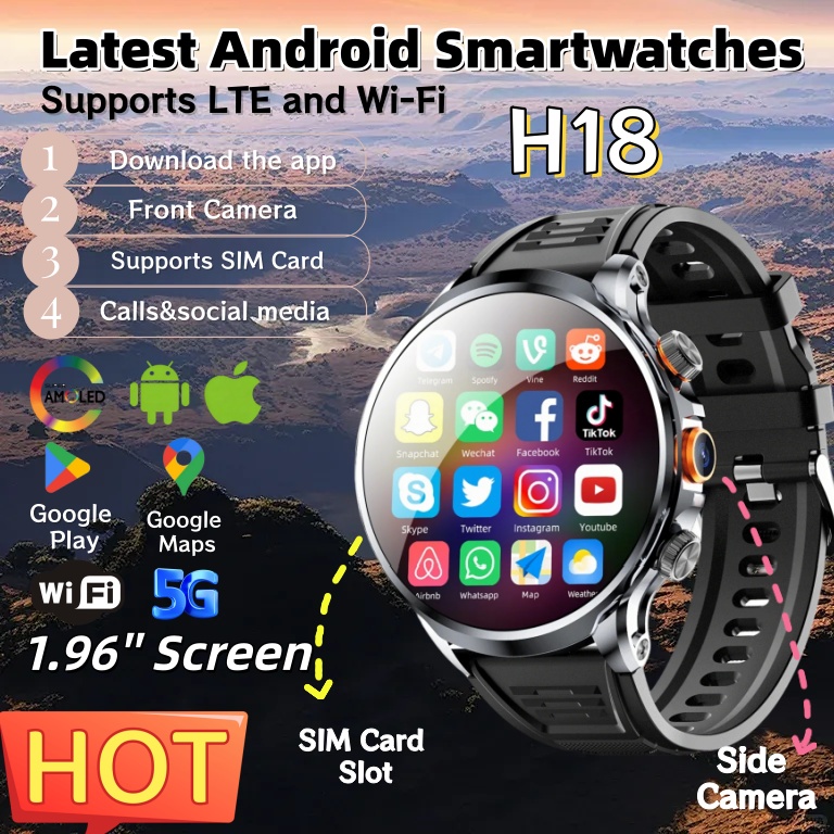 Jam Tangan Pintar Android H18  - Smart Home Battery Camera ulasan dan harga