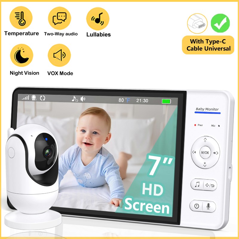 Tidak Ada WiFi Monitor Bayi 7  - Smart Home Battery Camera ulasan dan harga