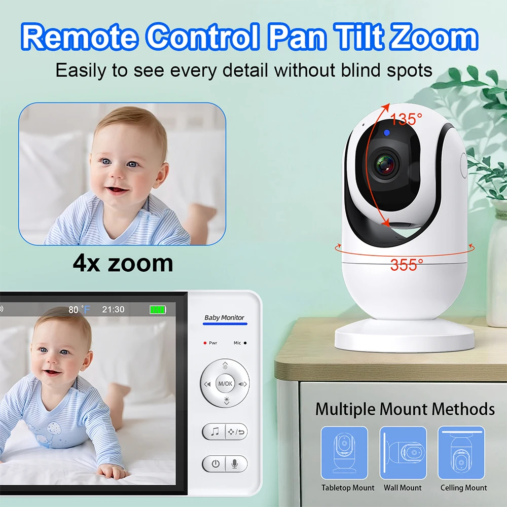 Tidak Ada WiFi Monitor Bayi 7  - Smart Home Battery Camera ulasan dan harga