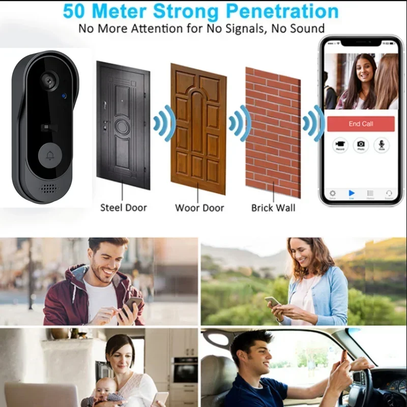 Kamera Bel Pintu Nirkabel HD T - Smart Home Battery Camera ulasan dan harga