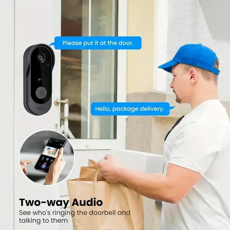 Kamera Bel Pintu Nirkabel HD T - Smart Home Battery Camera ulasan dan harga