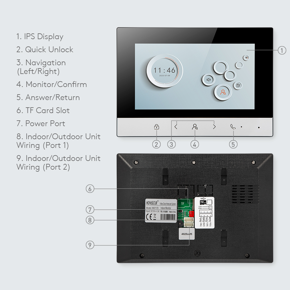 Monitor Dalam Ruangan Tuya Sma - Video Doorbell ulasan dan harga