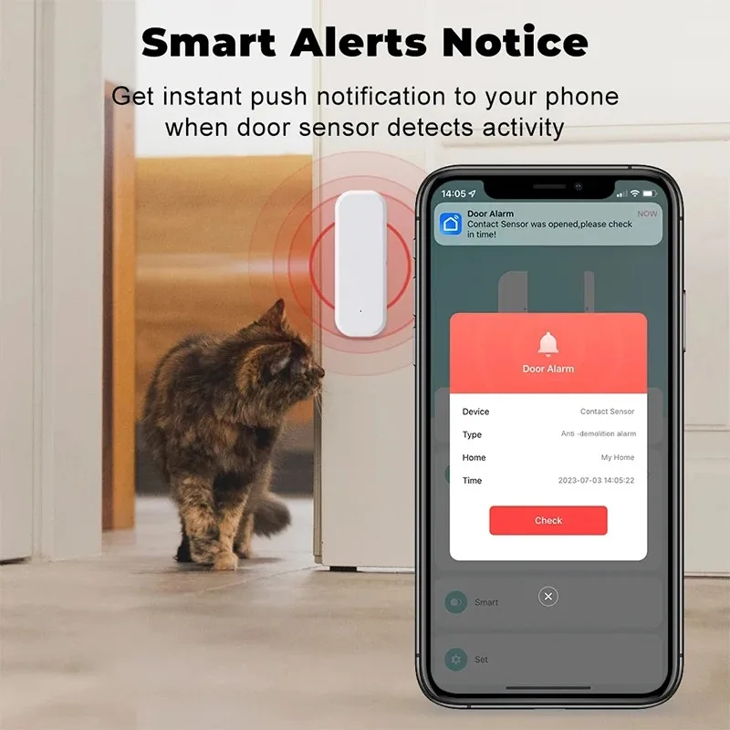 Tuya WiFi Sensor Jendela Pintu - Smart Home Security System ulasan dan harga