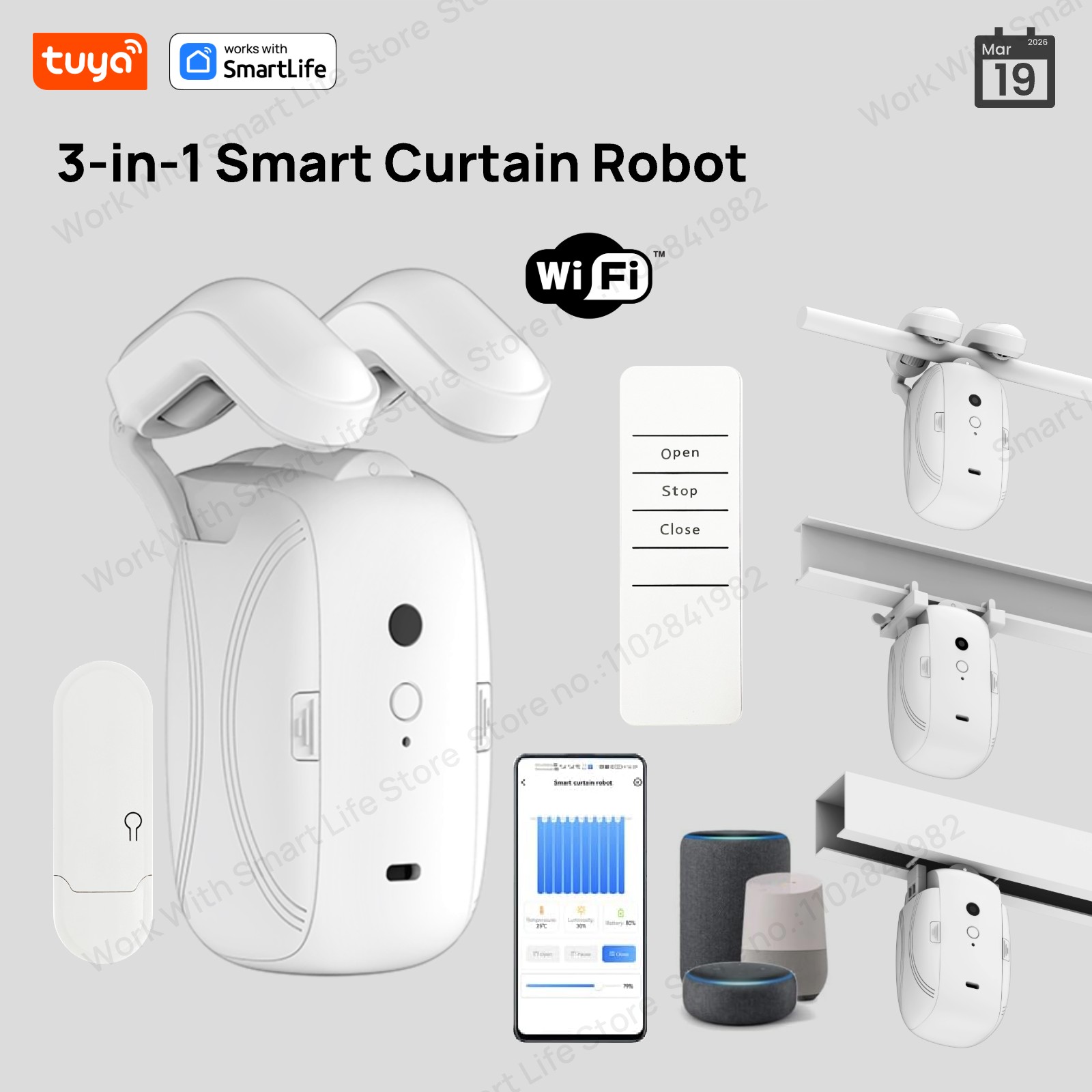 1/2 Buah Robot Tirai WiFi Pint - Smart Home Hub Ikea ulasan dan harga
