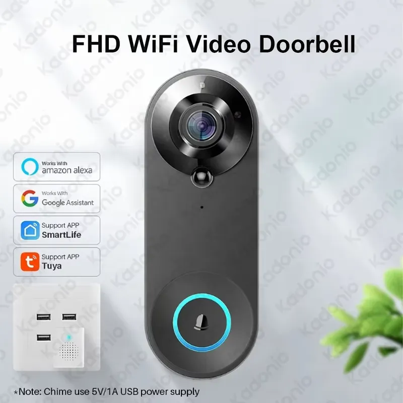 Kadonio 1080P WiFi Video Door  - Video Doorbell ulasan dan harga