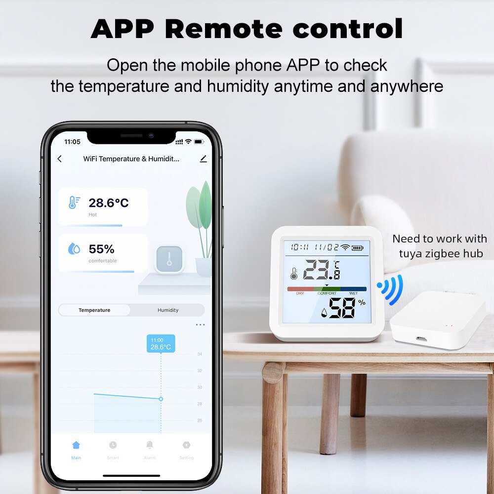 ZigBee Tuya Sensor kelembapan  - Smart Home Hub Ikea ulasan dan harga