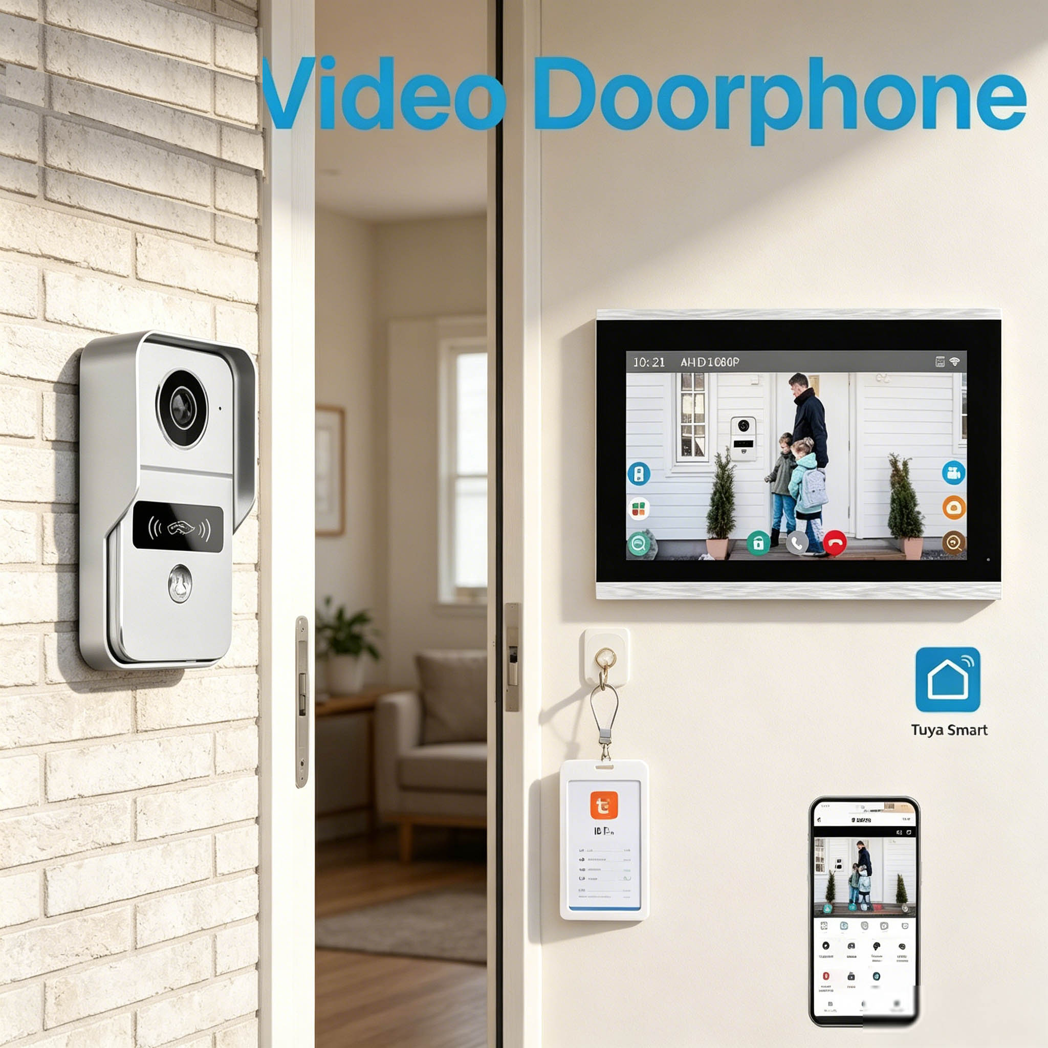 Interkom Pintu, 10.1 Inci, War - Video Doorbell ulasan dan harga