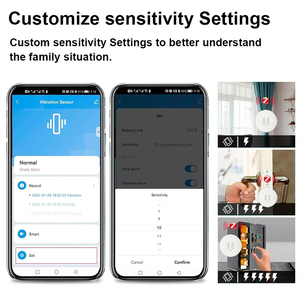Tuya ZigBee Sensor Getaran & K - Smart Home Security System ulasan dan harga