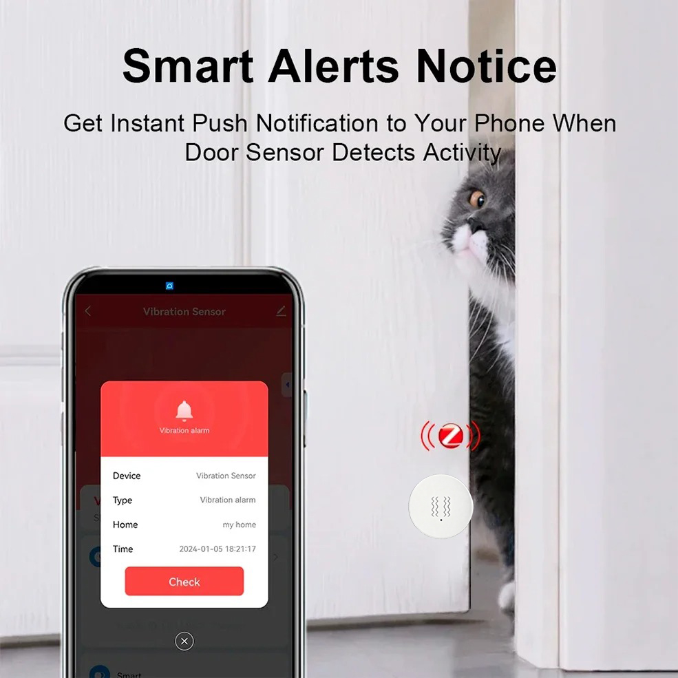 Tuya ZigBee Sensor Getaran & K - Smart Home Security System ulasan dan harga