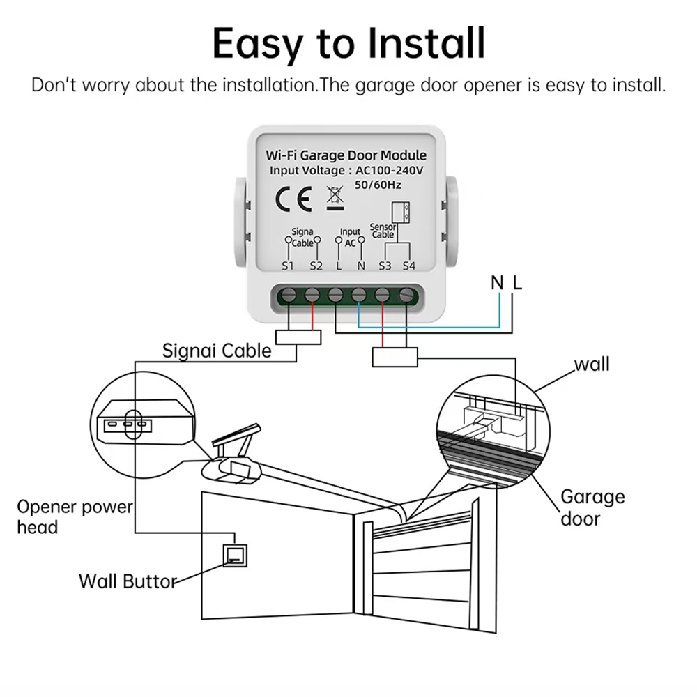 Pengontrol pintu garasi WiFi u - Smart Home Living ulasan dan harga