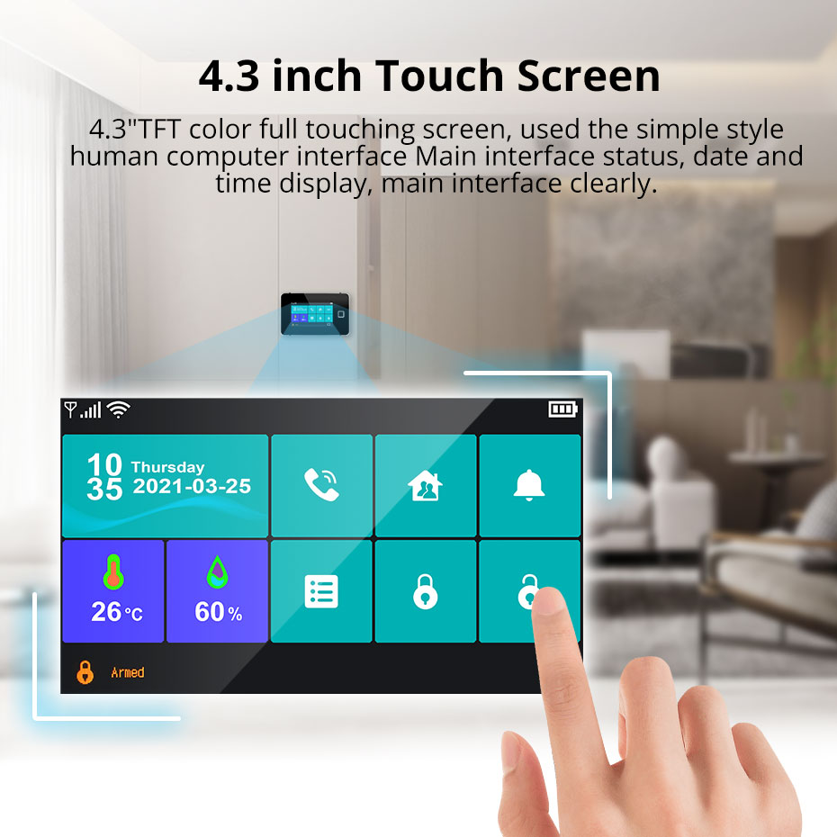 Sistem Alarm Rumah Layar Sentu - Smart Home Package ulasan dan harga