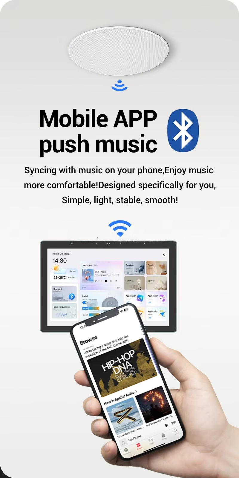 Penguat Musik Latar Belakang S - Smart Home Ui ulasan dan harga