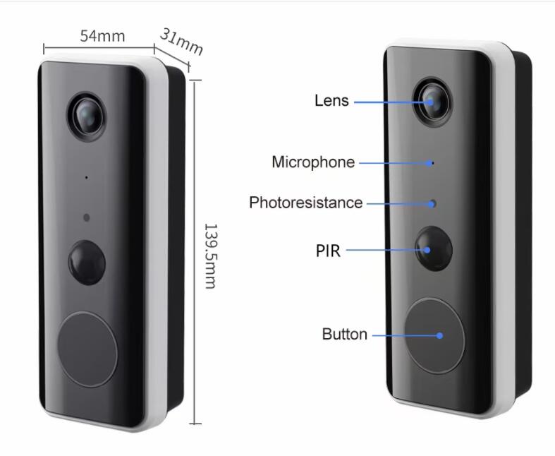3MP 1296P Tuya APP Konsumsi Da - Video Doorbell ulasan dan harga