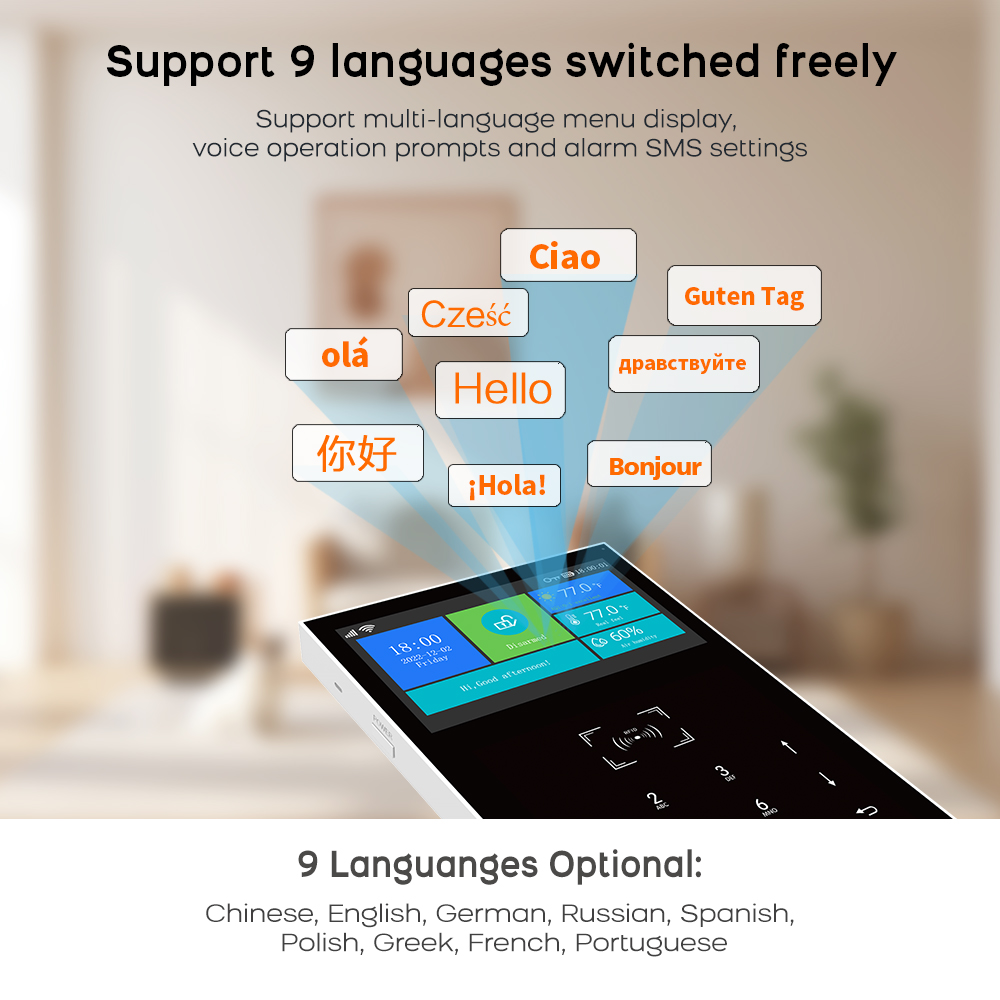 Sistem Alarm WiFi GSM 4G Beker - Smart Home Package ulasan dan harga