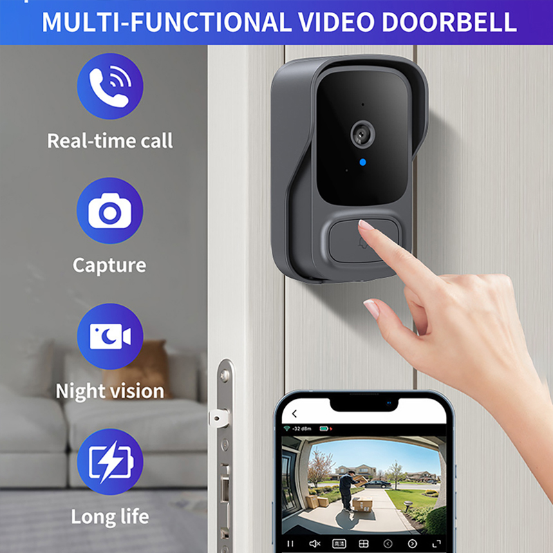 Kamera Bel Pintu Wifi Tuay Den - Smart Home Video Doorbell Installation ulasan dan harga