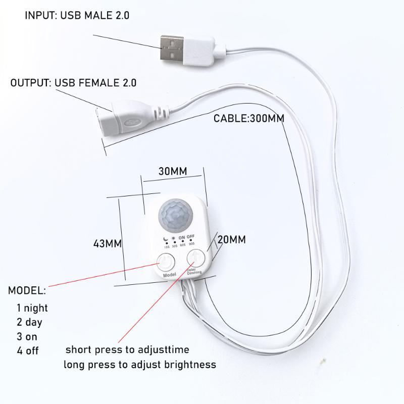 1 Buah DC 5V-24V USB PIR Senso - Pir Motion Sensor ulasan dan harga